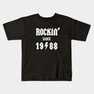 Rockin since 1988 birthday rocker gift Kids T-Shirt